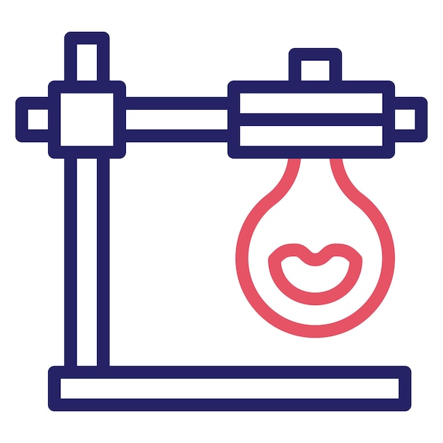 Ilustración del icono vectorial de Beaker Stand del conjunto de iconos de química