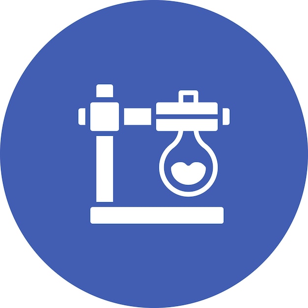 Ilustración del icono vectorial de Beaker Stand del conjunto de iconos de química
