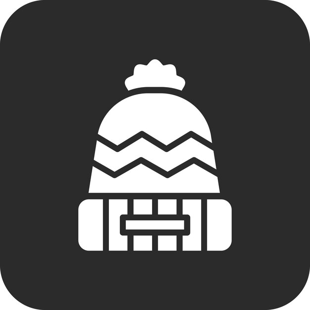 Ilustración del ícono vectorial de Beanie del conjunto de íconos de moda