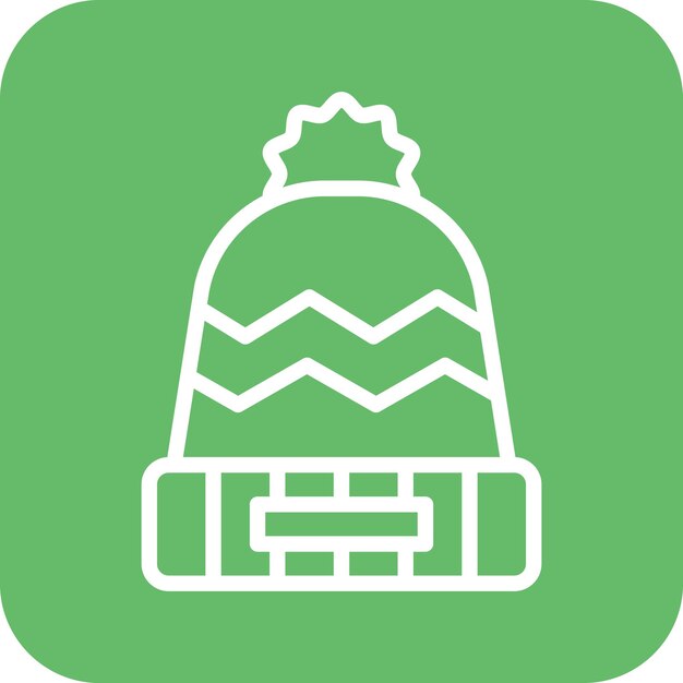 Ilustración del ícono vectorial de Beanie del conjunto de íconos de moda
