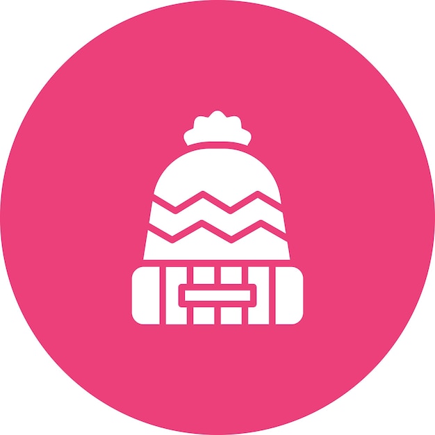 Ilustración del ícono vectorial de Beanie del conjunto de íconos de moda