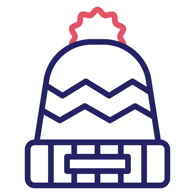 Ilustración del ícono vectorial de Beanie del conjunto de íconos de moda