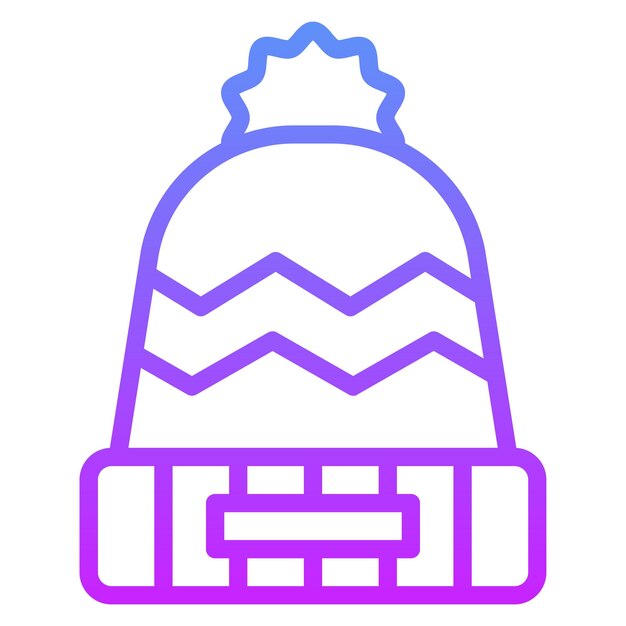 Ilustración del ícono vectorial de Beanie del conjunto de íconos de moda