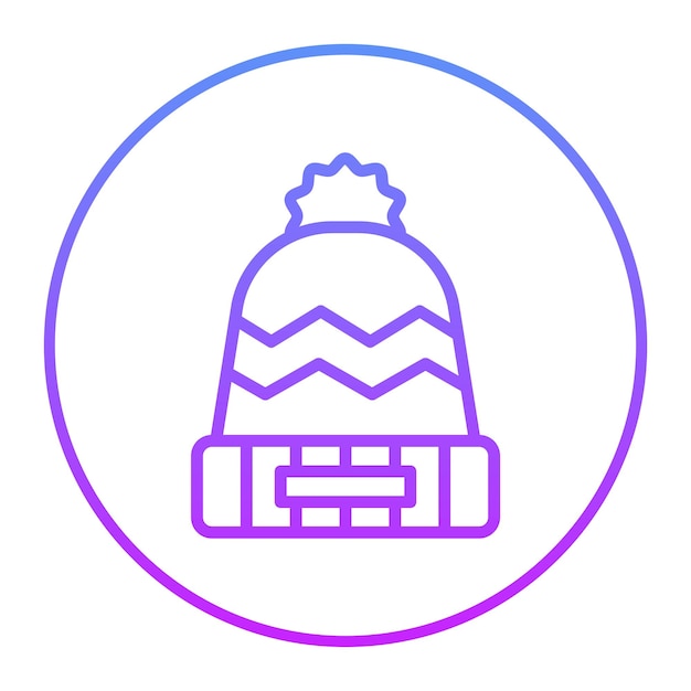 Ilustración del ícono vectorial de Beanie del conjunto de íconos de moda