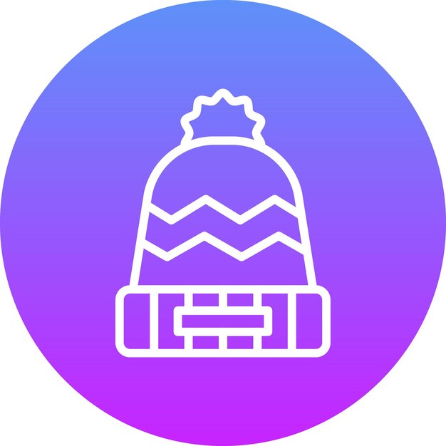 Ilustración del ícono vectorial de Beanie del conjunto de íconos de moda