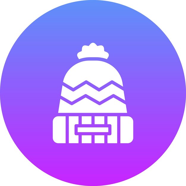 Ilustración del ícono vectorial de Beanie del conjunto de íconos de moda