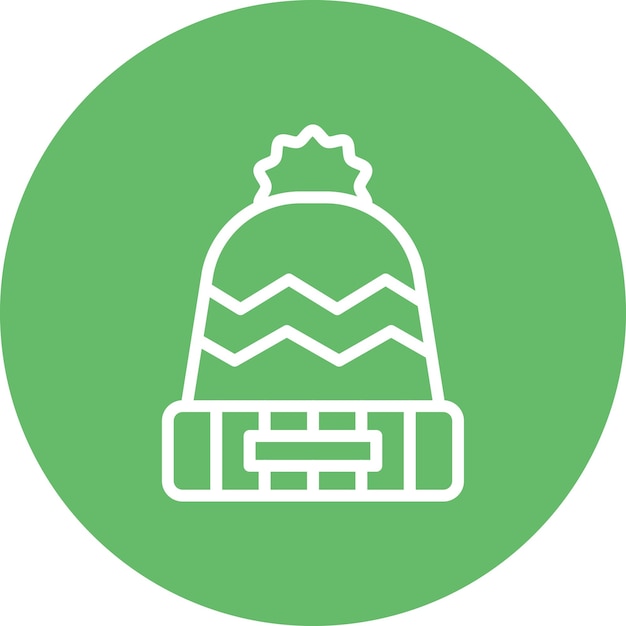 Ilustración del ícono vectorial de Beanie del conjunto de íconos de moda