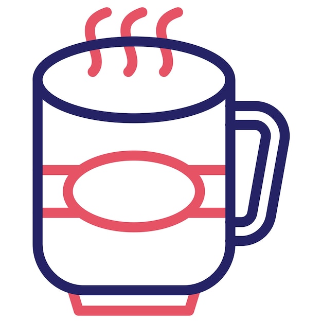 Ilustración del icono vectorial de la bebida caliente del conjunto de iconos de otoño