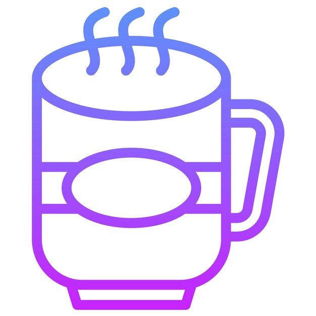 Ilustración del icono vectorial de la bebida caliente del conjunto de iconos de otoño