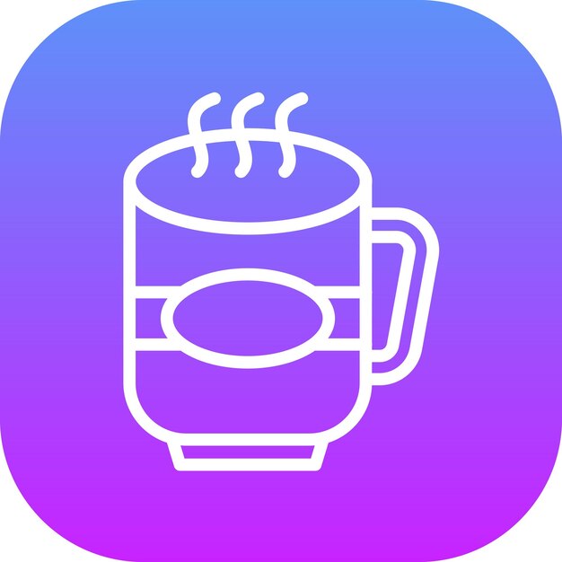 Ilustración del icono vectorial de la bebida caliente del conjunto de iconos de otoño