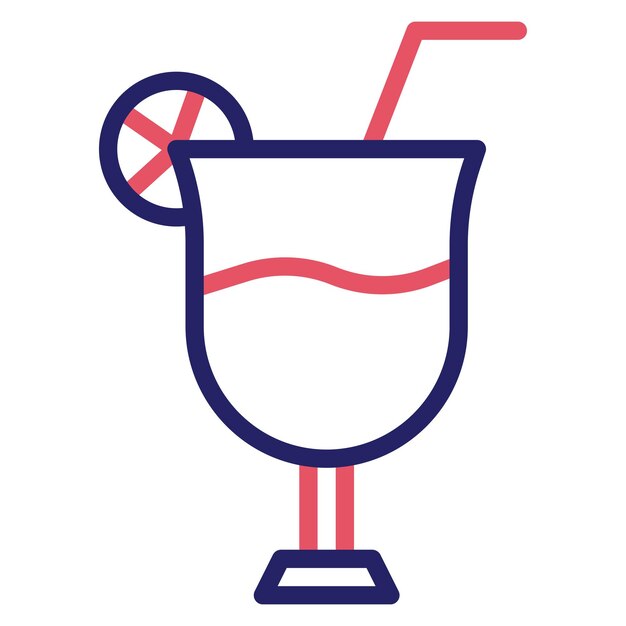 Ilustración del icono vectorial de la bebida de verano del conjunto de iconos de verano