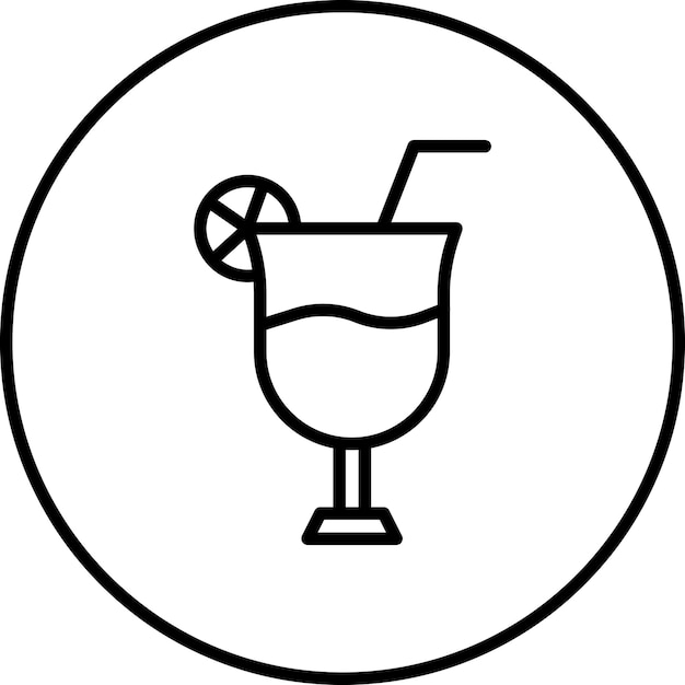 Ilustración del icono vectorial de la bebida de verano del conjunto de iconos de verano