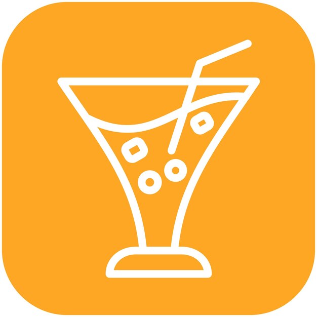 Ilustración del icono vectorial de bebidas del conjunto de iconos de catering