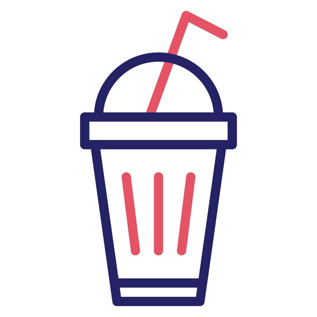 Ilustración del icono vectorial de bebidas del conjunto de iconos de servicios hoteleros