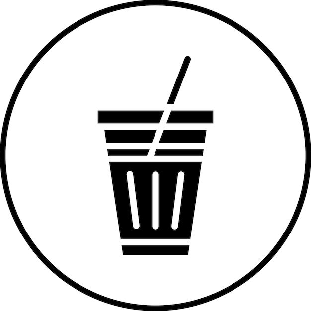 Ilustración del icono vectorial de bebidas del conjunto de iconos de servicios hoteleros