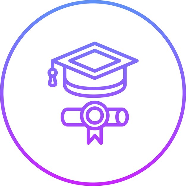 Ilustración del icono vectorial de las becas del conjunto de iconos de Back to School