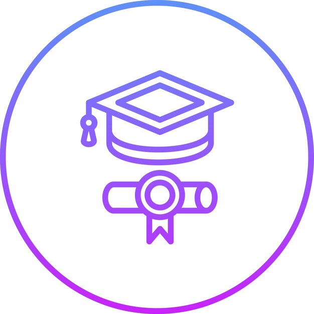 Vector ilustración del icono vectorial de las becas del conjunto de iconos de back to school