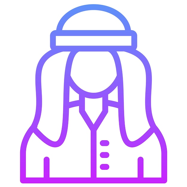 Ilustración del icono vectorial beduino del conjunto de iconos del desierto
