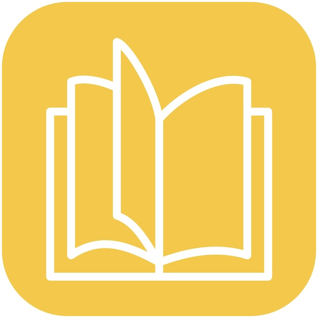 Ilustración del icono vectorial de la bibliografía del conjunto de iconos de literatura