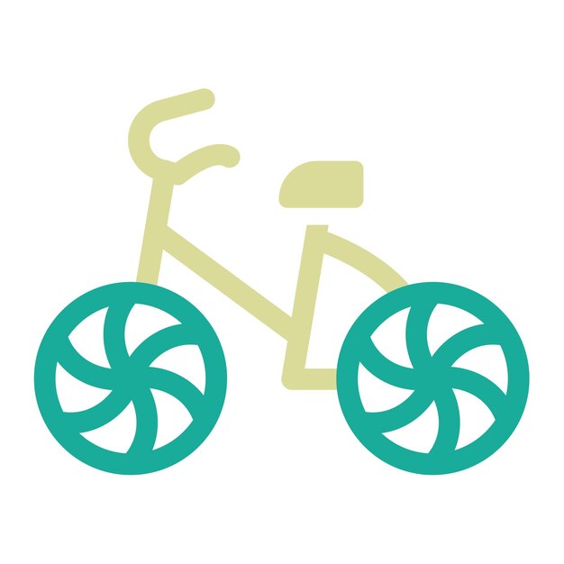 Ilustración del icono vectorial de la bicicleta del conjunto de iconos de transporte