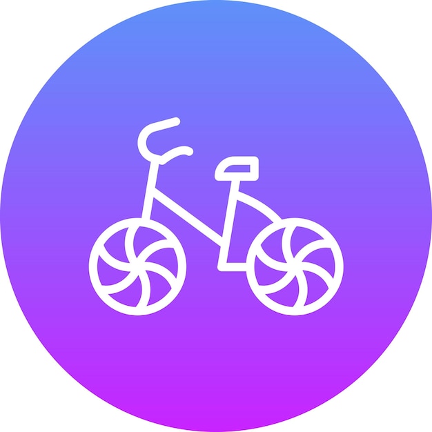 Ilustración del icono vectorial de la bicicleta del conjunto de iconos de transporte