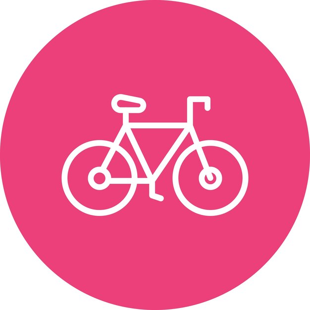 Ilustración del icono vectorial de la bicicleta de primavera del conjunto de iconos de la primavera