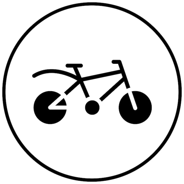 Ilustración del icono vectorial de bicicletas del conjunto de iconos de Outdoor Fun