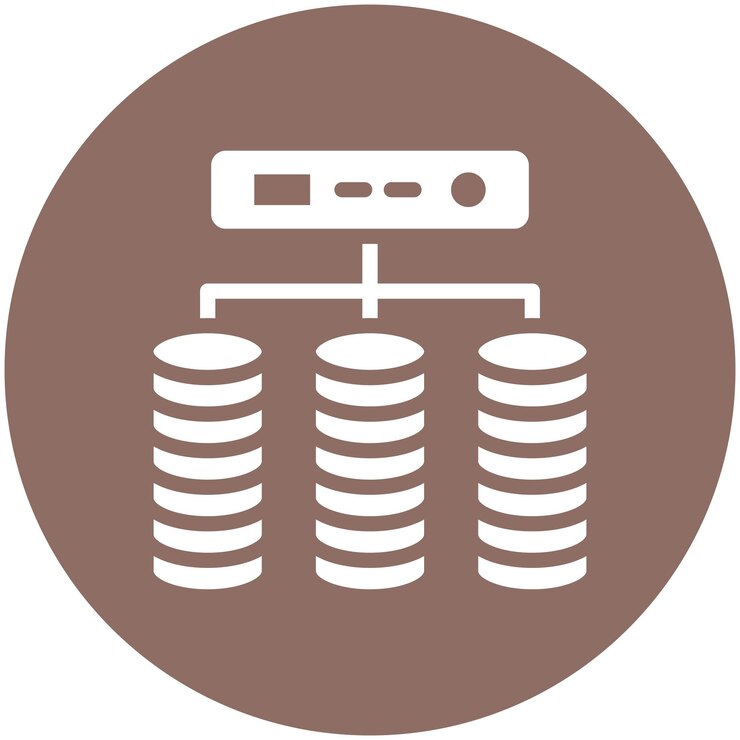 Vector ilustración del icono vectorial de big data del conjunto de iconos de marketing web