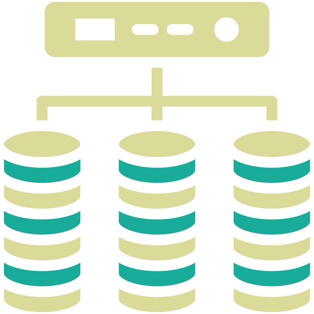 Ilustración del icono vectorial de Big Data del conjunto de iconos de marketing web