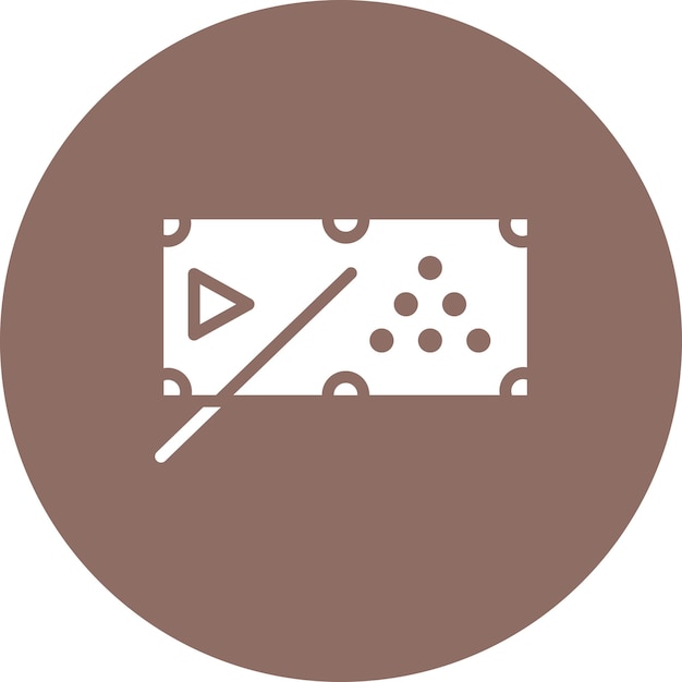 Ilustración del icono vectorial de billar del conjunto de iconos de servicios hoteleros