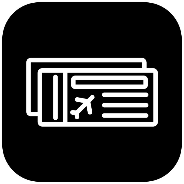 Ilustración del icono vectorial del billete de la aerolínea del icono de la peregrinación del Hajj