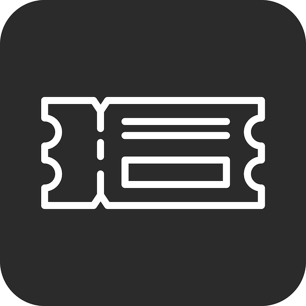 Ilustración del icono vectorial del billete del conjunto de iconos de aviación