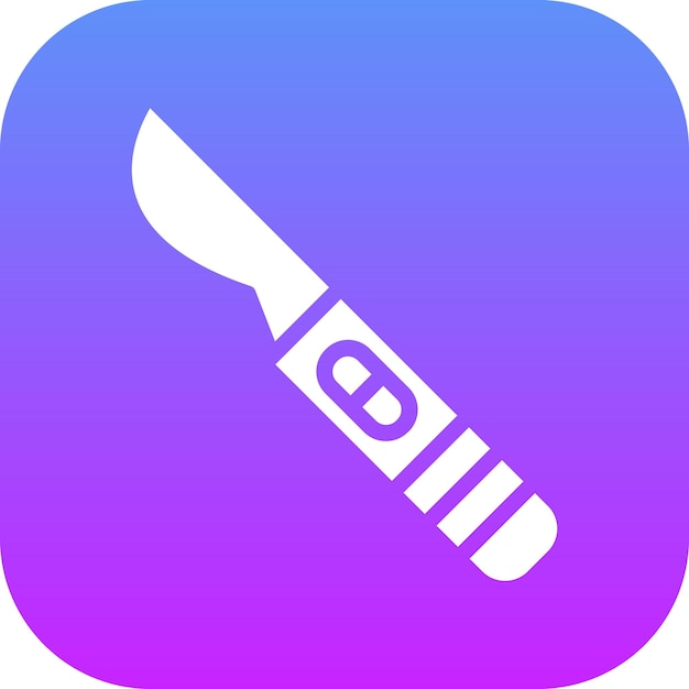 Ilustración del icono vectorial del bisturí del conjunto de iconos de Medicina I