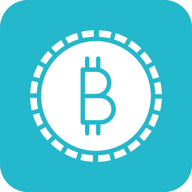 Ilustración del icono vectorial de Bitcoin del conjunto de iconos de banca y finanzas