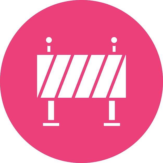 Ilustración del icono vectorial de bloque de carretera del conjunto de iconos de protección y seguridad
