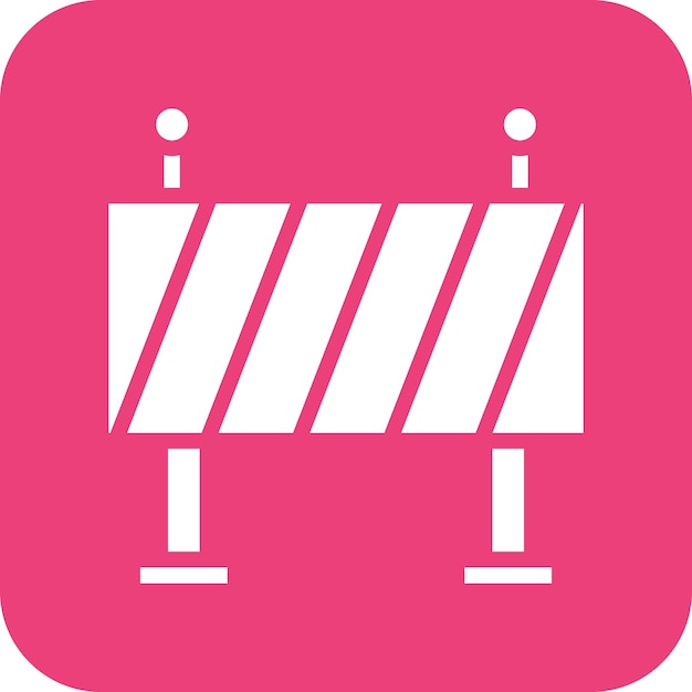 Ilustración del icono vectorial de bloque de carretera del conjunto de iconos de protección y seguridad