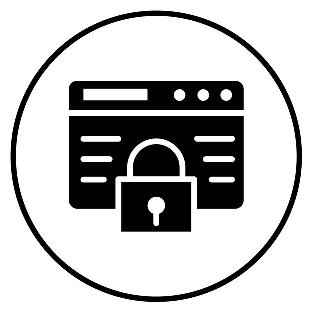 Ilustración de icono vectorial bloqueado del conjunto de iconos SEO y SEM