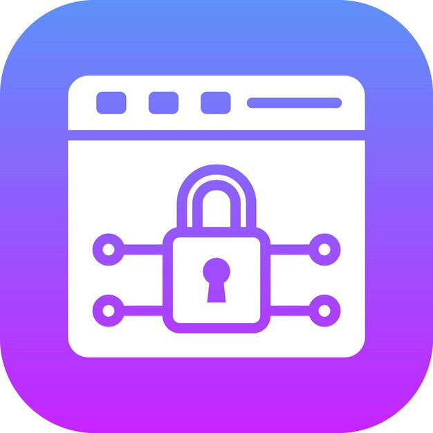 Ilustración del icono vectorial bloqueado del sitio web del conjunto de iconos de compras y comercio electrónico