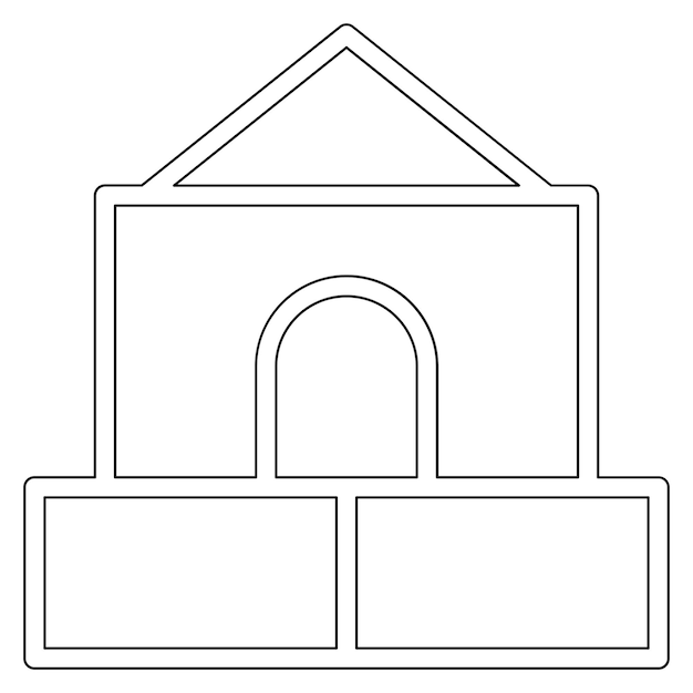 Ilustración del icono vectorial de bloques del conjunto de iconos del jardín de infantes