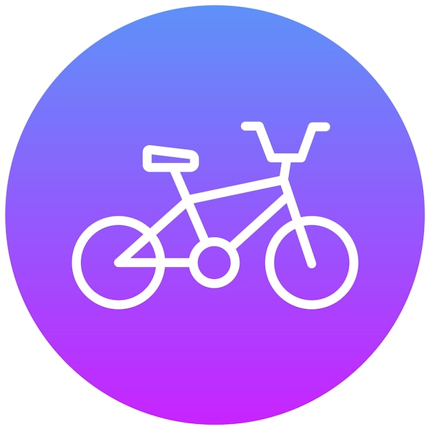 Ilustración del icono vectorial de Bmx Bike del conjunto de iconos de Outdoor Fun