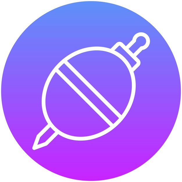Ilustración del icono vectorial de Bobber del conjunto de iconos de pesca