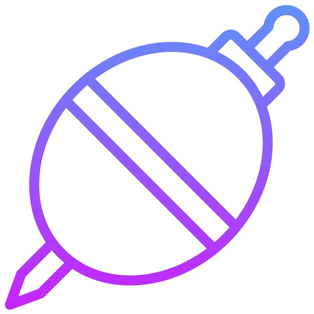 Ilustración del icono vectorial de Bobber del conjunto de iconos de pesca