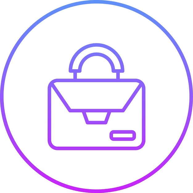 Ilustración del icono vectorial de la bolsa de la cámara del conjunto de iconos de fotografía