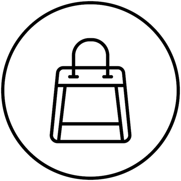 Ilustración del icono vectorial de la bolsa de compras del conjunto de iconos de compras y comercio electrónico