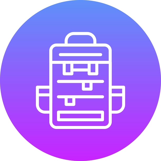 Ilustración del icono vectorial de la bolsa del conjunto de iconos de moda