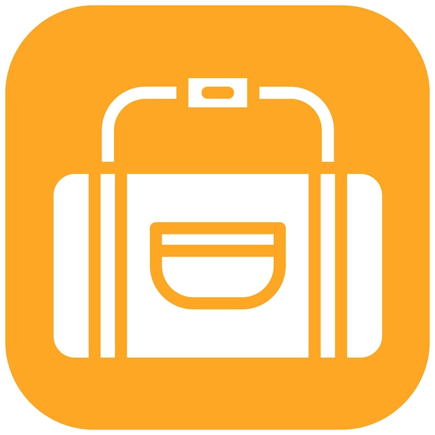 Ilustración del icono vectorial de la bolsa deportiva del conjunto de iconos de rugby