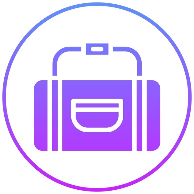 Ilustración del icono vectorial de la bolsa deportiva del conjunto de iconos de rugby