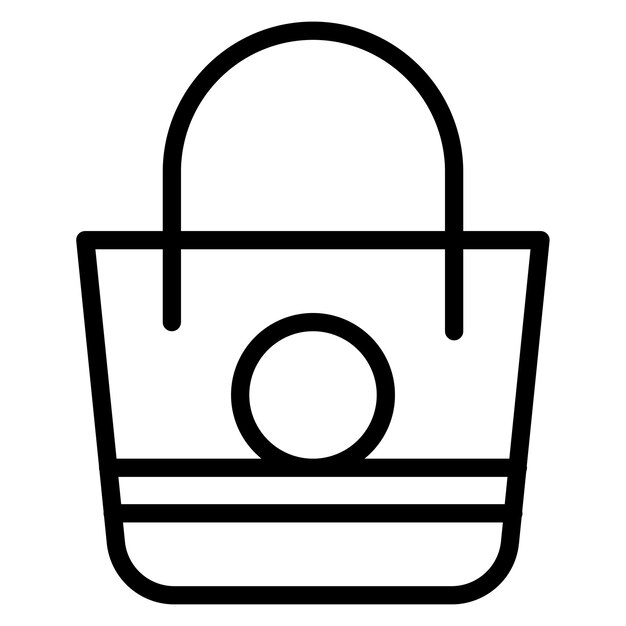 Ilustración del icono vectorial de la bolsa de playa del conjunto de iconos de verano