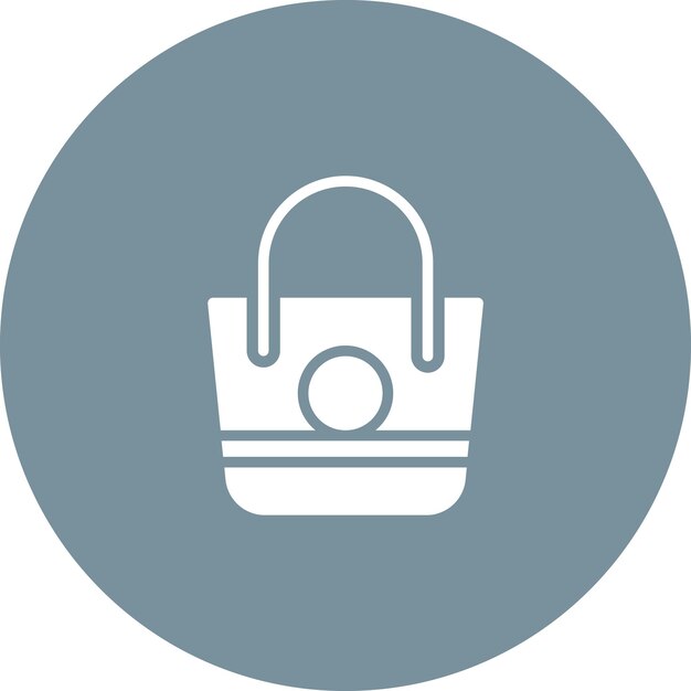 Ilustración del icono vectorial de la bolsa de playa del conjunto de iconos de verano