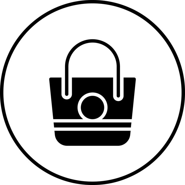 Ilustración del icono vectorial de la bolsa de playa del conjunto de iconos de verano